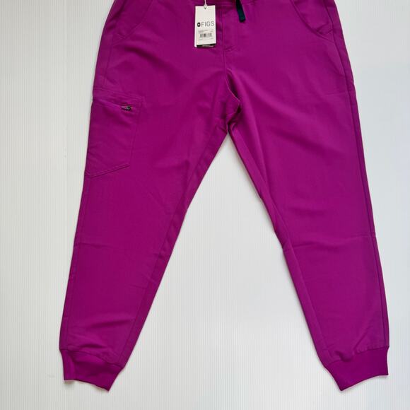 FIGS Zamora 2.0 Jogger Scrub Pants Bright Fuchsia Women’s Large NWT Rare Retired - Picture 6 of 14